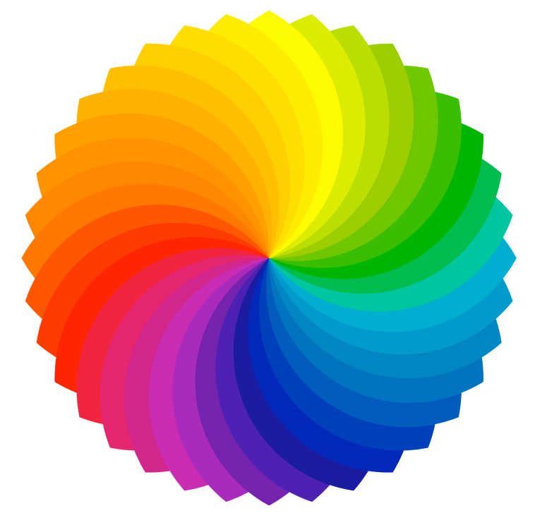 Círculo representando o espectro de cores